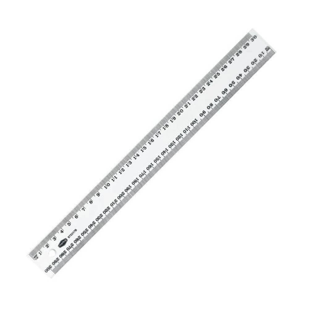 Ruler Plastic 300mm Clear Marbig 90910687 RULE1019 NLA