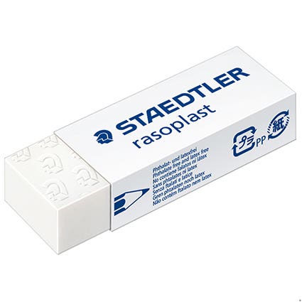 Staedtler Eraser 526-B20 Rasoplast Pencil Large White 16252200 526 B20