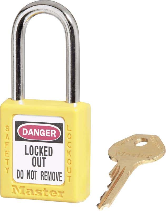 Padlock Lockout 0410 Zenex 38/44mm Yellow KA Pk2 91010175 0410YLWKA2