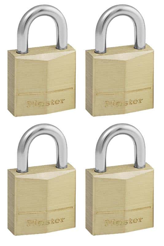 Padlock Brass 120 20/11mm KA Pk 4 91010177 120QAU