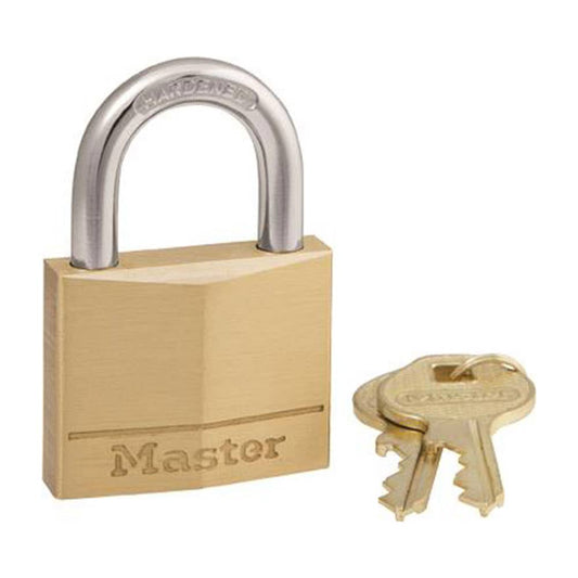 Padlock Brass Diamond Medium Security 40mm Keyed Alike 0140KA Master Lock 91018074 0140BOX-1G014