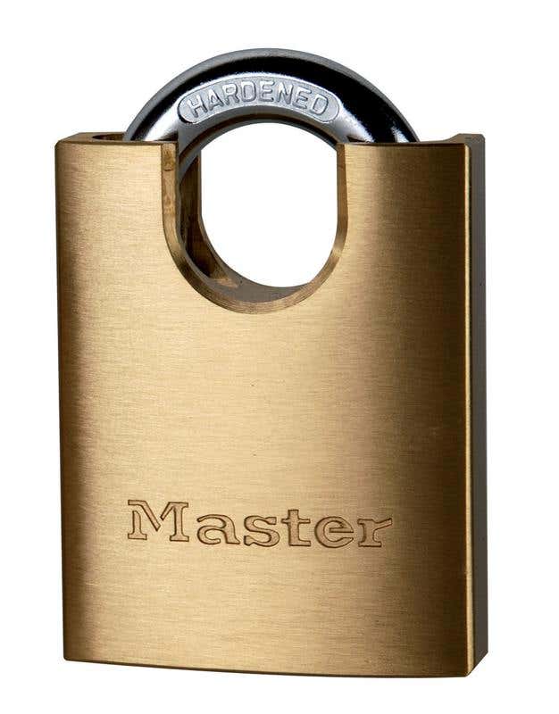 Padlock 50mm Shrouded Brass Case 22mm Shackle 91018100 2250DAU