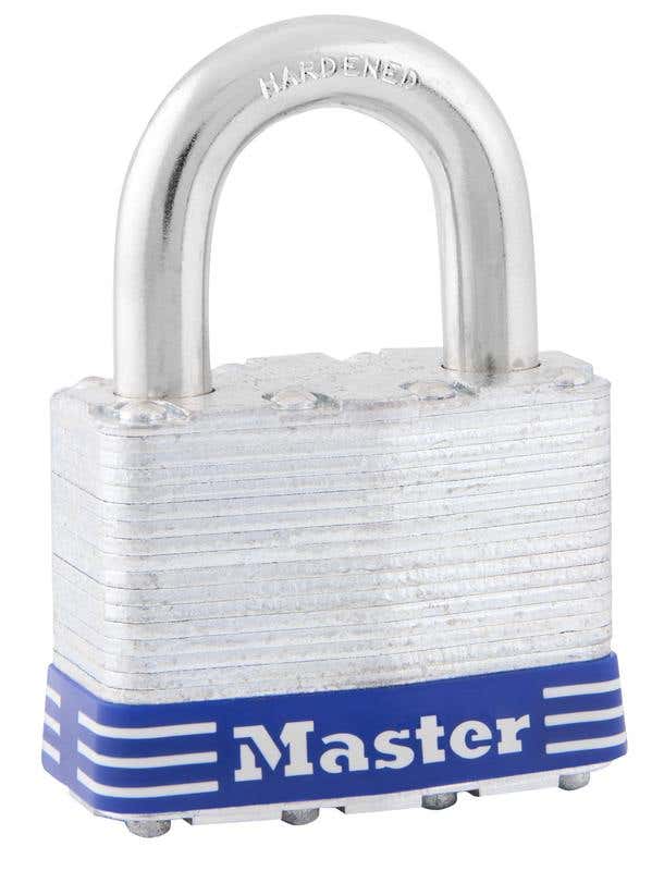 Padlock Laminated Steel Hardened Steel Shackle 51mm 5DAU Master Lock 91018107 5DAU