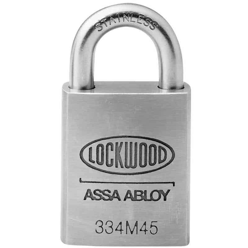 Padlock 334 High Security Stainless Steel Case 19mm Lockwood 91018223 334M45/619/5KD