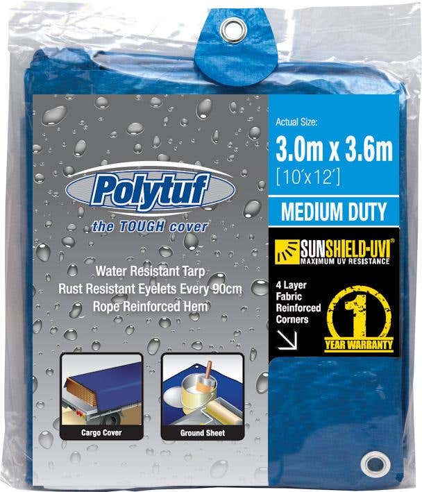 Tarpaulin UV Resistant  Super Blue 10 x 12ft 91078004 B732