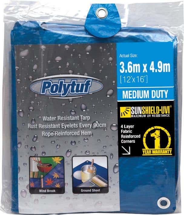 Tarpaulin UV Resistant  Super Blue 12 x 16ft 91078005 B745