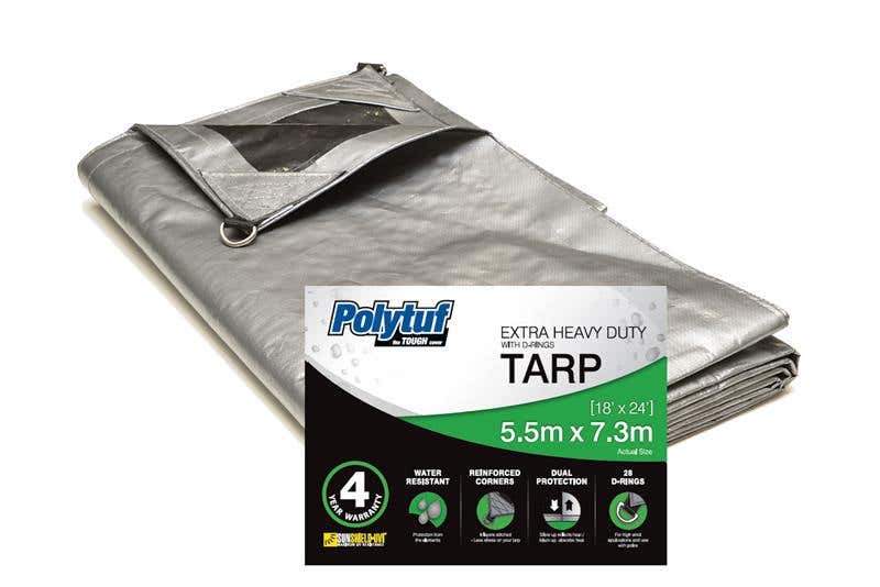 Tarpaulin UV Resistant XHD Sunshield Dring Silver/Black 18 x 24ft 91078089 SD1824