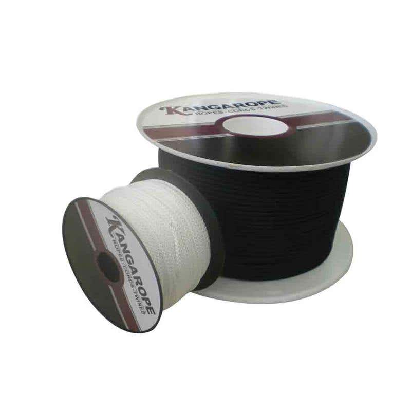 Cord Vectra Braid 8 Plait Nylon White 2mm x 100m Kangarope 91118045 VB208P100W