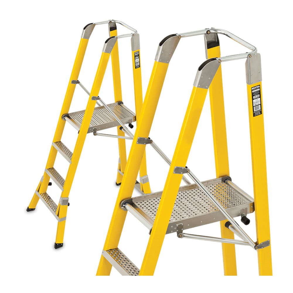 Platform Ladder Fibreglass Wide Step 150kg 0.6m Branach 266233 FPW 0.6
