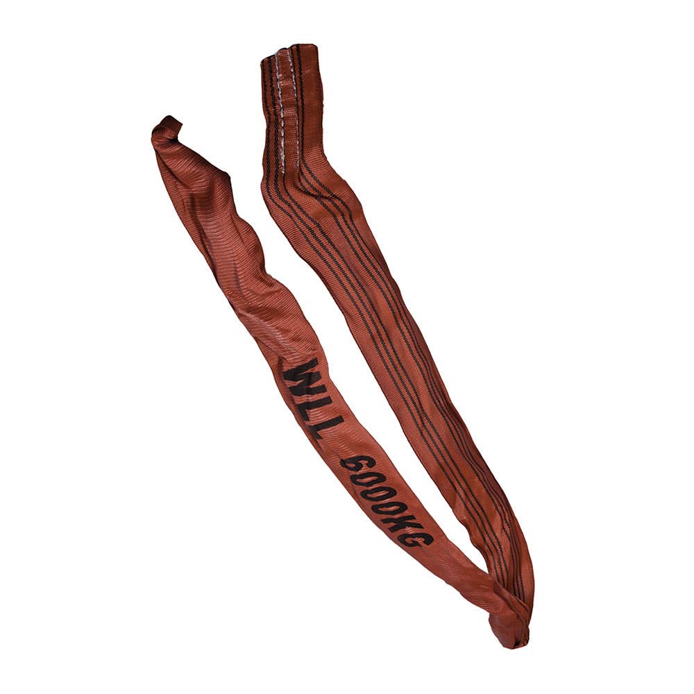 Saturn 6t 1m Brown Round Polyester Lifting Sling 91180087 RS6X1