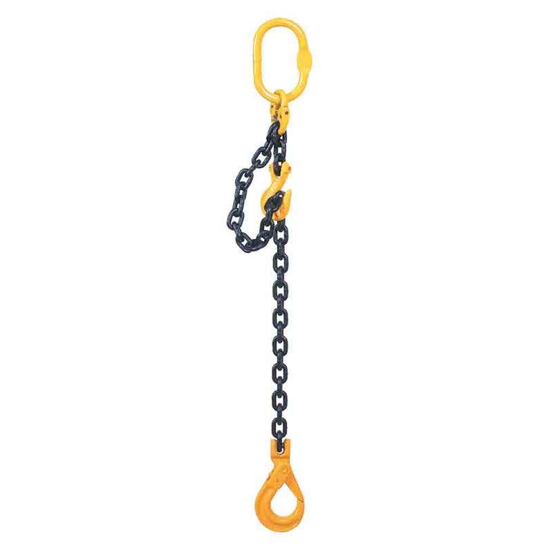 Chain Sling 1 Leg Grade T80 Self Lock Hook + Shorteners 10mm x 1m 90040392 CS1011