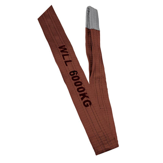 6t 6m Brown Flat Polyester Lifting Sling 36003678 FS6X6