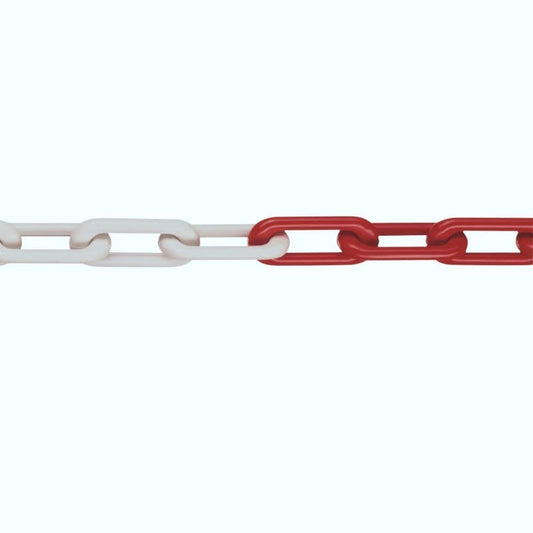 Plastic Chain Red/White 6mm x 40m 91250039 PC6RW