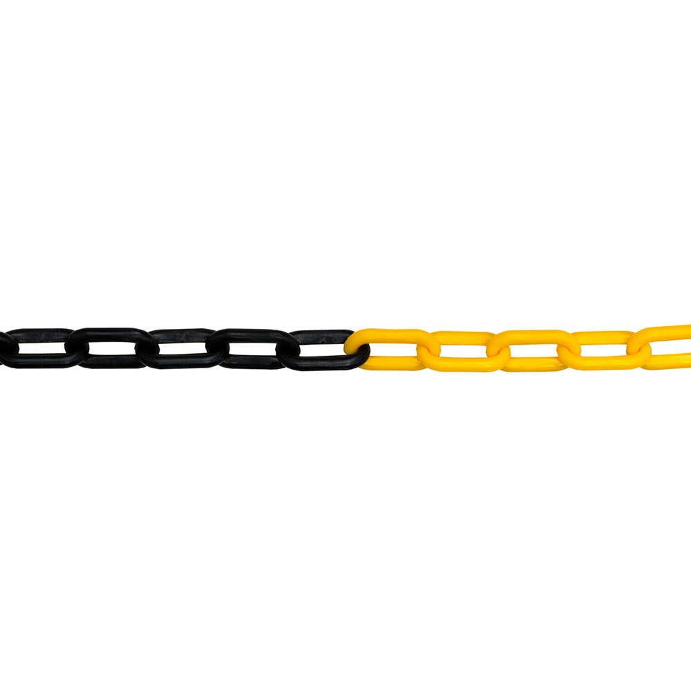 Plastic Chain Yellow/Black 6mm x 40m 91250041 PC6YB