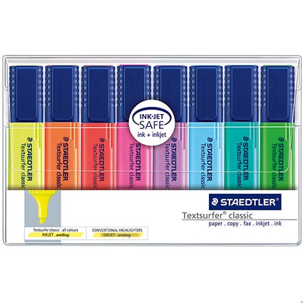Staedtler Textsurfer Classic Highlighter Assorted Wallet 8 915035300 364 WP8