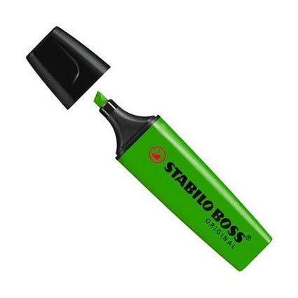 Stabilo Boss Highlighter 2-5mm Box 10 Green 9005841 0070336