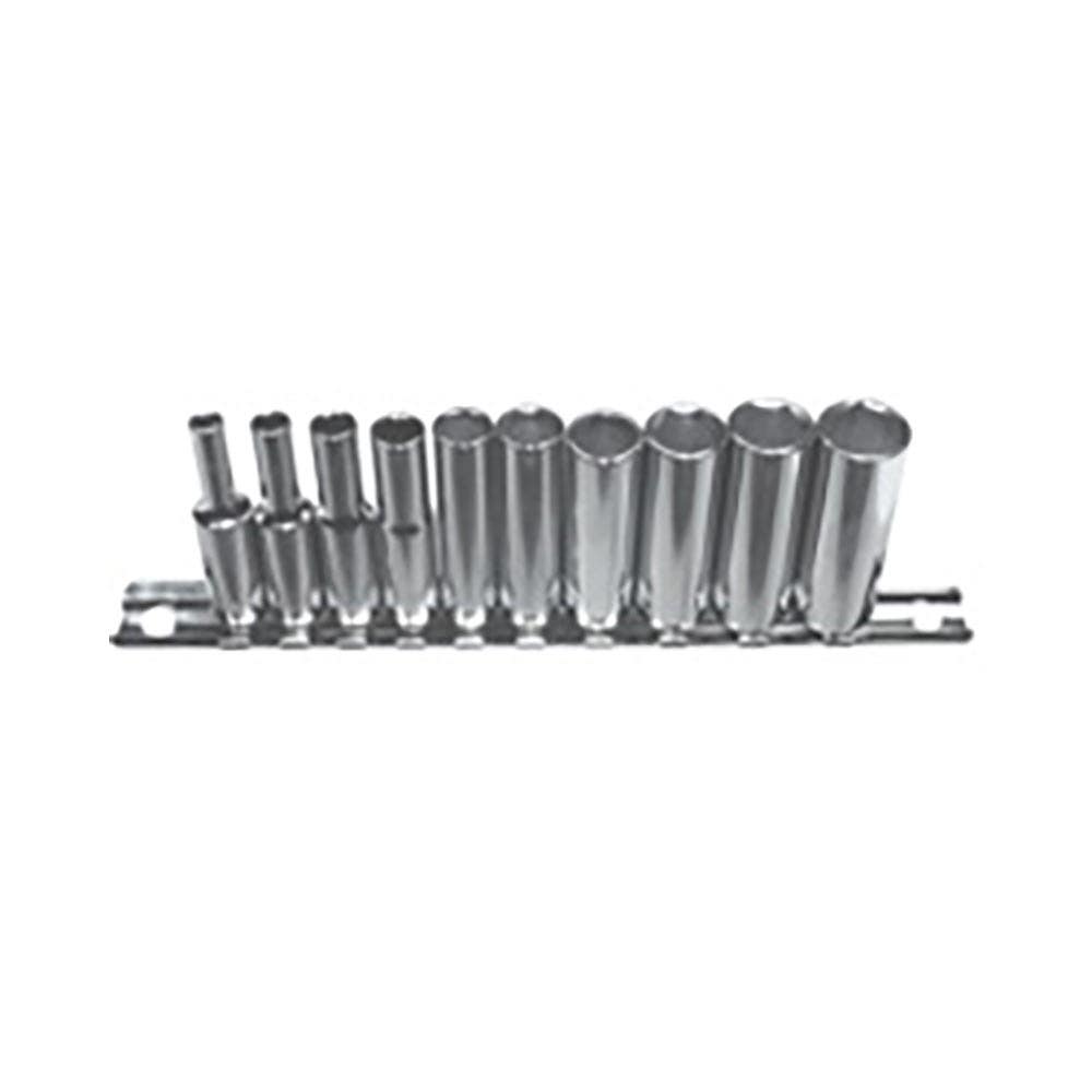 Socket Set 1/4'' Dr Metric 10 Piece 6 Point Deep_91548779_92410