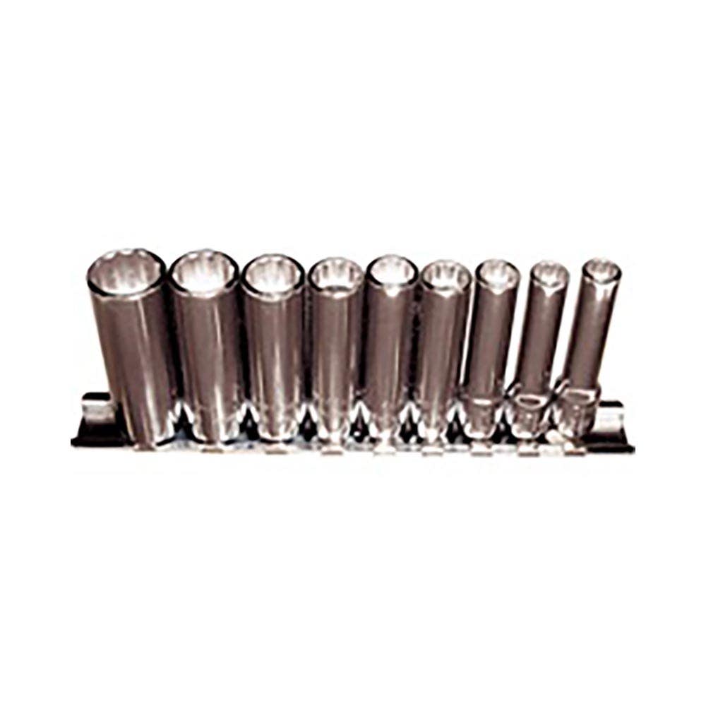 Socket Set 1/4'' Dr 9 Piece 12 Point Deep SAE_91548780_92509