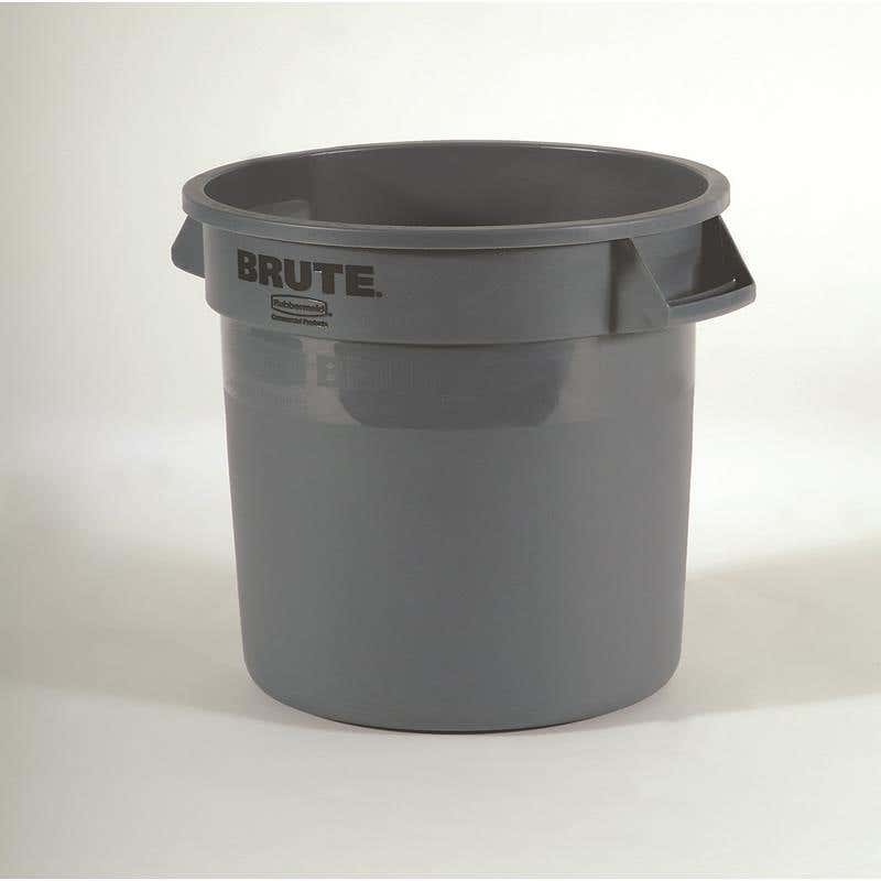 Bin Rubbish Plastic 38L Round No Lid Brute Grey 91560033 FG261000GRAY