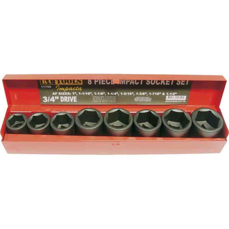 Socket Set 3/4'' Dr 1'' - 1-1/2'' AF 8 Piece 91620277 11700