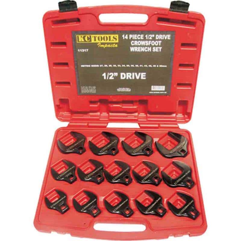 Wrench Crowsfoot Set 1/2'' Dr x 27-50mm 14 Piece 91690088 73201