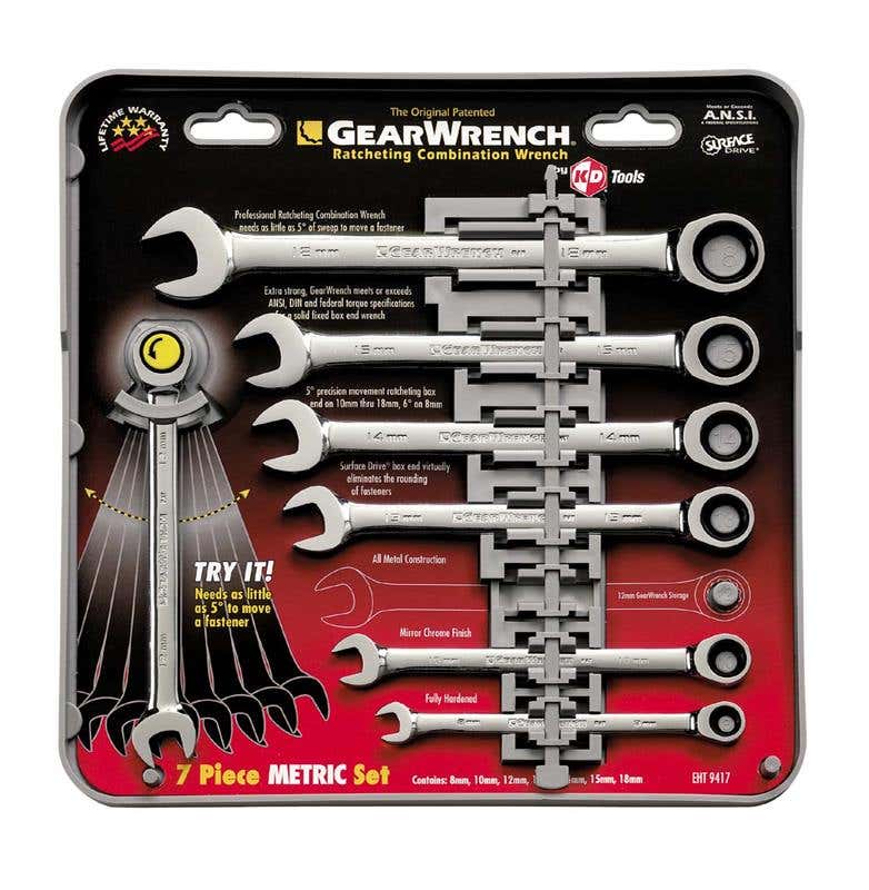 Spanner + Ratchet Set Metric 7 Piece 8-18mm  9417 91698046 9417