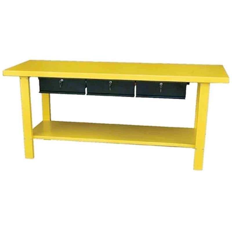 Workbench 2000 x 640 x 870mm 3 Drawer 1 Shelf WTD 91700104 WT79111
