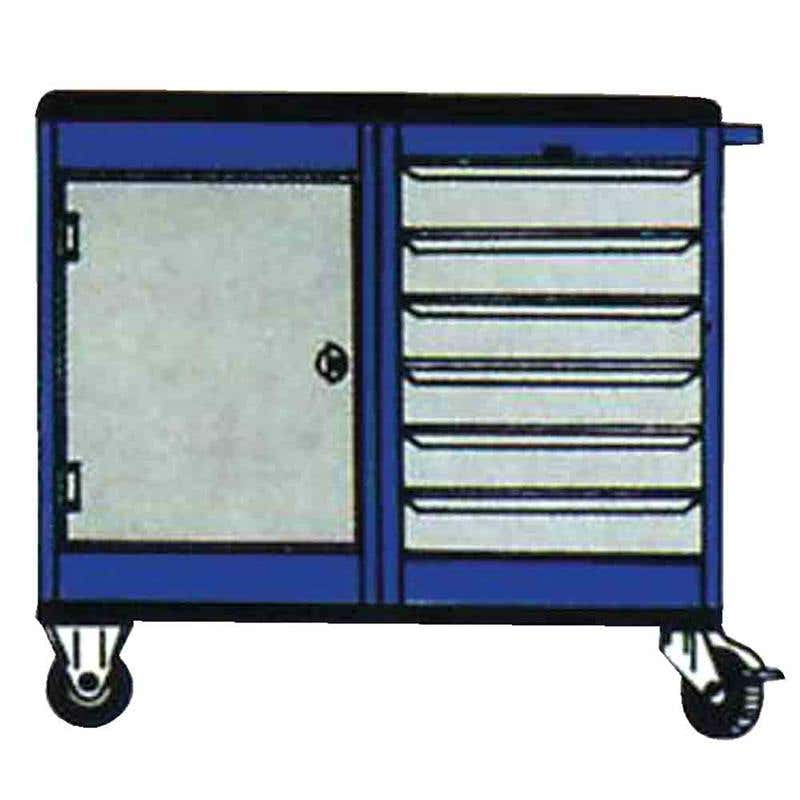 Workstation Mobile B-C-6DL 6 Draw 895 x 100 x 500mm Allwest 91708011 215009