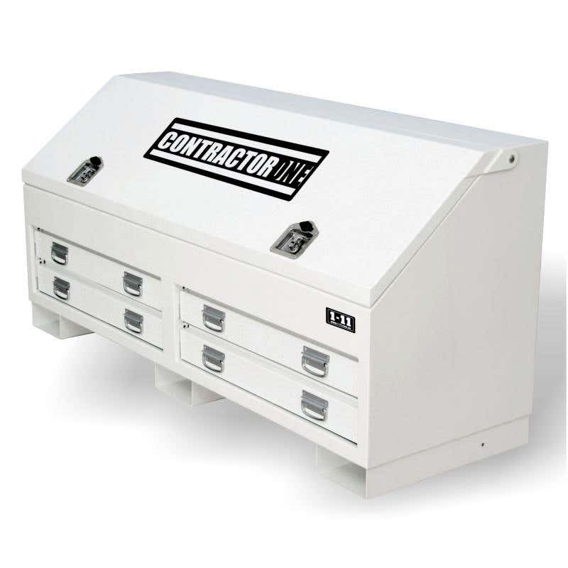 4 Drawer Steel Truck Box With Gas Struts White 1770 x 600 x 750mm 91708210 BKAT1770WT