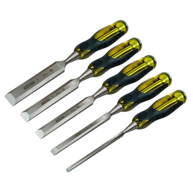Chisel Set Wood Thru Tang 6-35mm 5 Piece Fatmax Stanley 91770007 2-16-269