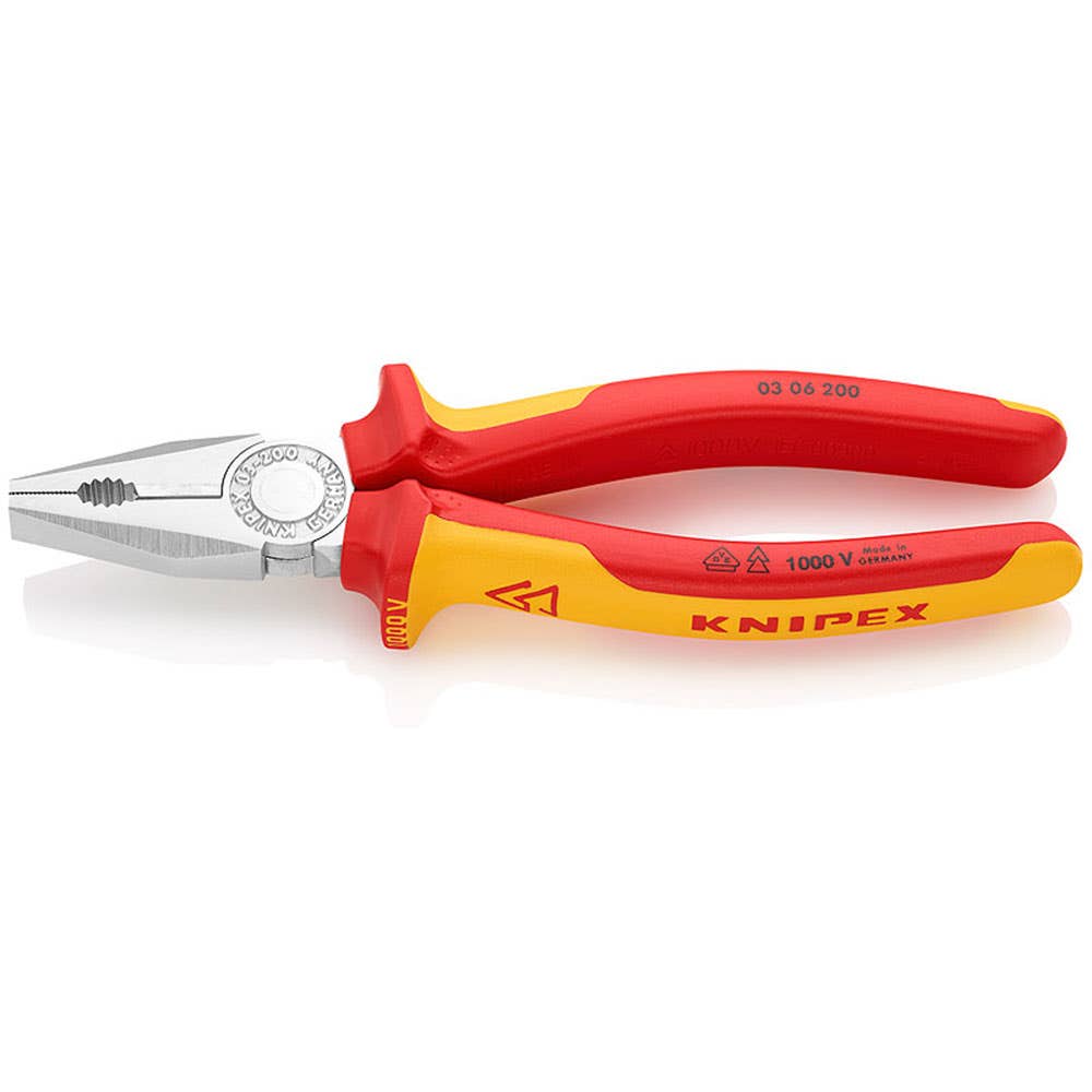 Pliers Combination 200mm Insulated Knipex 91798055 0306200SB