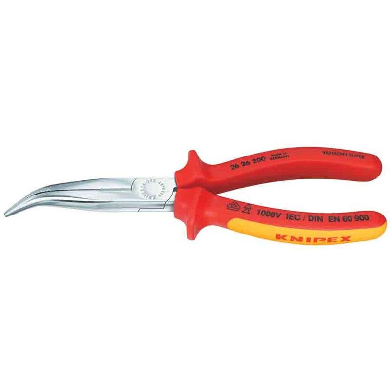 Pliers Snipe Nose 200mm 1000VSide Cutting 40 Deg Tip Knipex 91798076 2626200