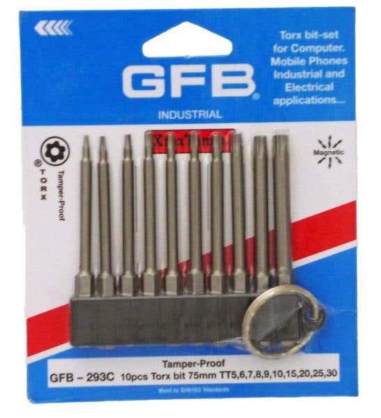 Bit Set Torx T5-T30 10 Piece 91890030 GFB-293-C