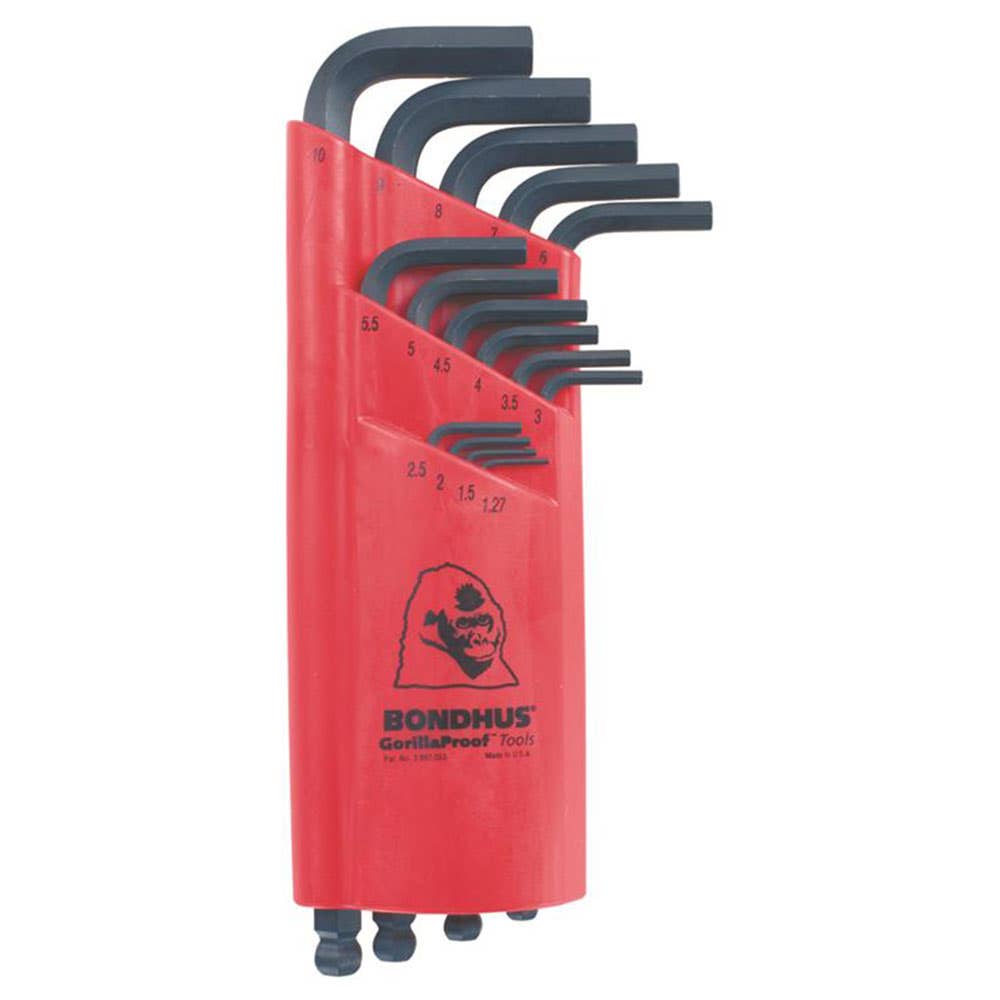 Hex Key Set Ball End L-Wrench Metric 1.27 - 10mm 15 Piece 91958018 10995 NLA