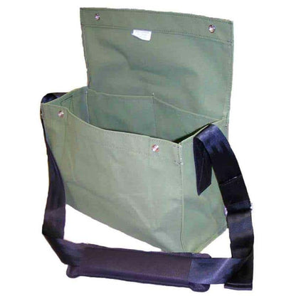 Canvas Tool Bag With MDF Base & 2 Pockets Green 400 x 130 x 250mm 91978043 10127-PA400