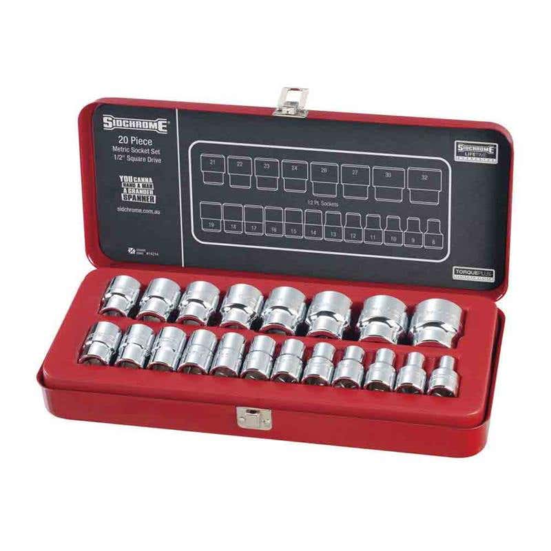 Socket Set 1/2'' Dr Metric 20 Piece Sidchrome 91990008 SCMT14214