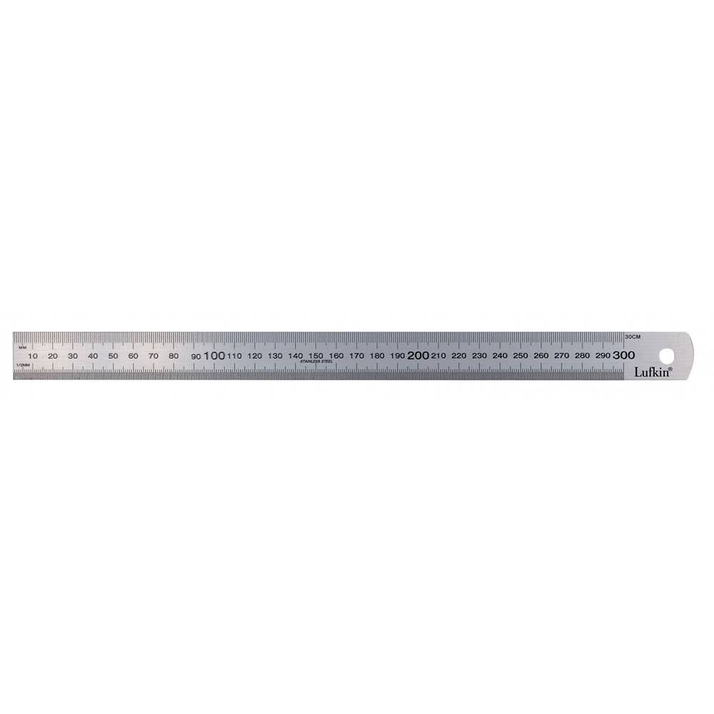 Ruler Stainless Steel 300 x 23mm AF/Metric 92018001 LSR300