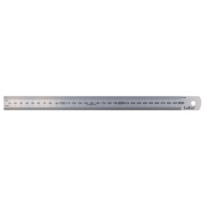 Ruler Stainless Steel 300 x 23mm AF/Metric – ATOM