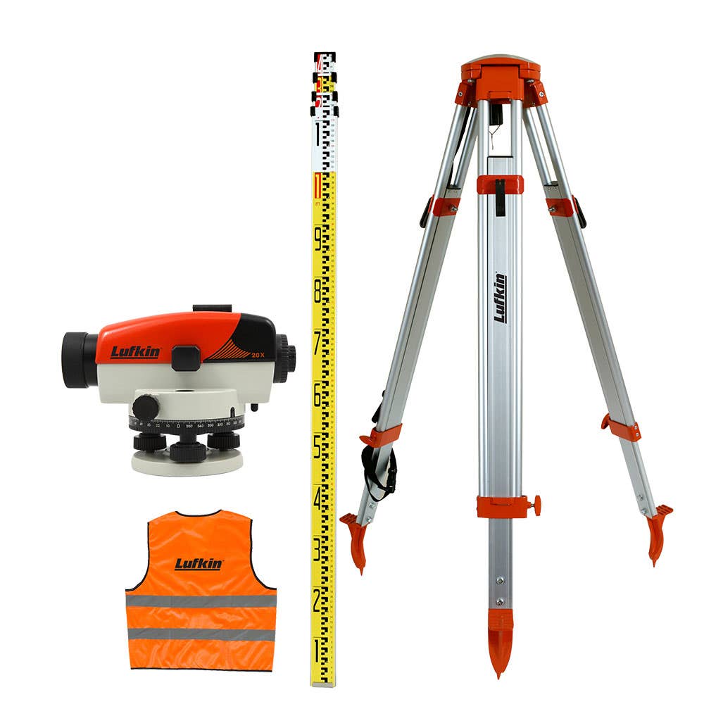 Laser Level Kit Optical Automatic Dumpy 20X + Tripod + Survey Rod_92100036_LAL20XKT_NLA