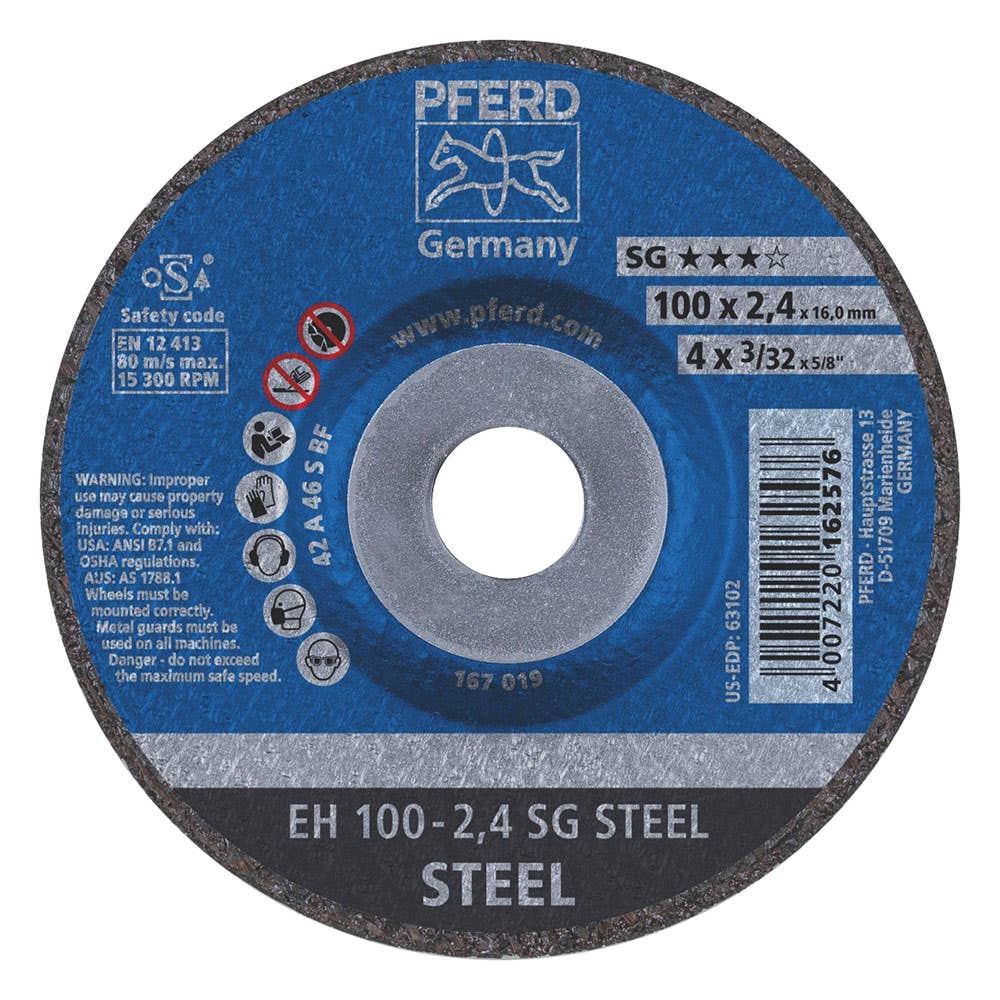 Wheel Cut Off Metal 115 x 2.4 x 22mm Raised Hub Pferd 921002 61340122