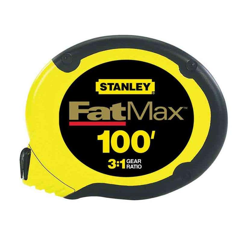 Tape Measure 30m Closed Reel 3-1 Gear Ratio Stainless Steel Fatmax 92130068 0-34-132