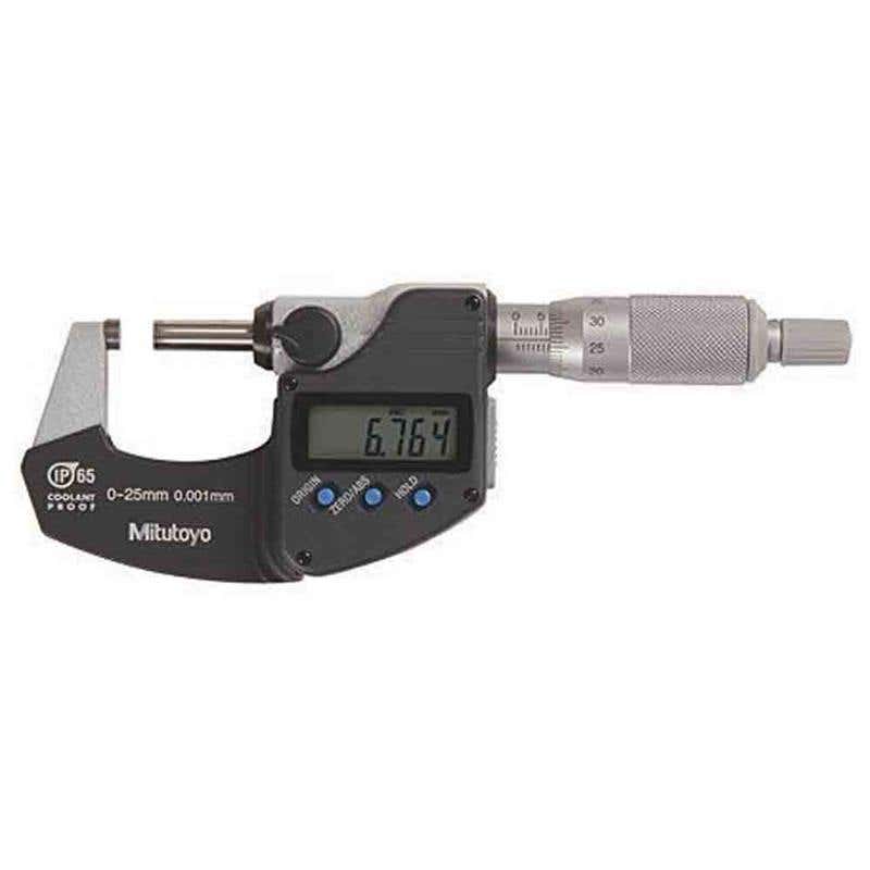 Coolant Proof Digital Outside Micrometer with SPC Data Output 0-25mm (0-1) 92158033 293-330-30