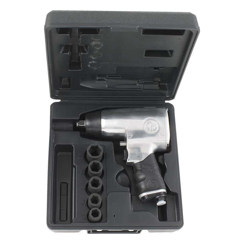 Wrench Pneumatic Impact Kit 1/2 576Nm With Metric Sockets 6 Piece Chicago Pneumatic 92300003 T025164
