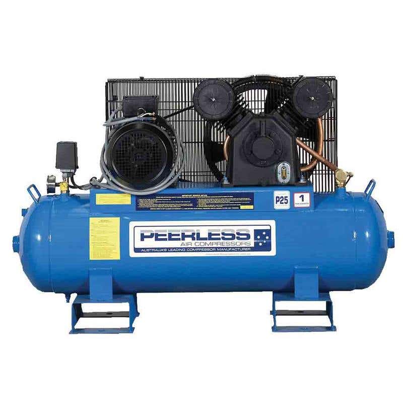 Compressor Air Electric 3-Phase 5.5hp 545LPM 140psi 110L Tank PV25 Peerless 92318070 00555