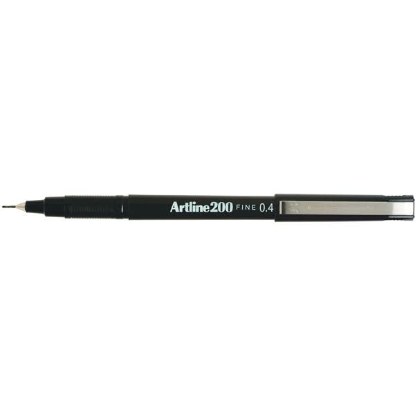 Artline 200 Fineliner Pen 0.4mm Box 12 Black 925001001 120001