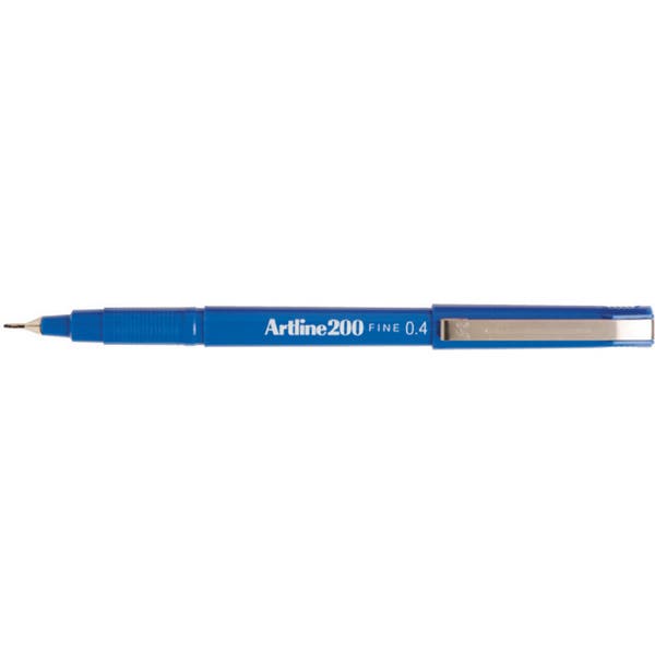 Artline 200 Fineliner Pen 0.4mm Box 12 Blue 925001002 120003