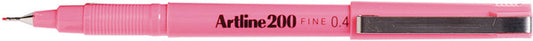 Artline 200 Fineliner Pen 0.4mm Box 12 Pink_925001007_120009