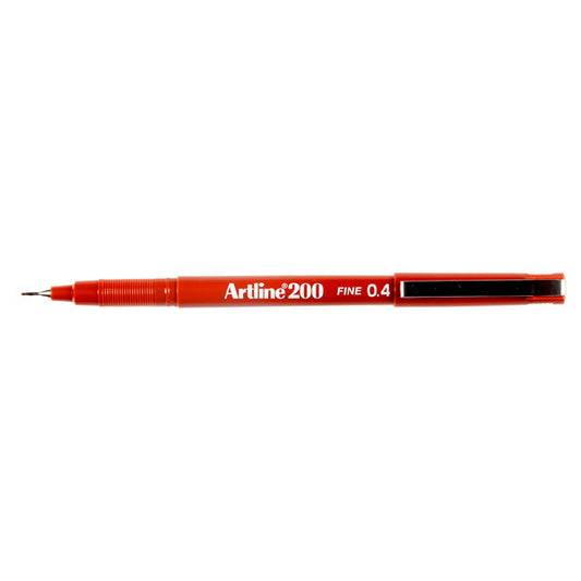 Artline 200 Fineliner Pen 0.4mm Box 12 Brown_925001008_120008
