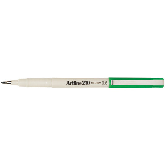 Artline 210 Fineliner Pen 0.6mm Box 12 Green_925003004_121004