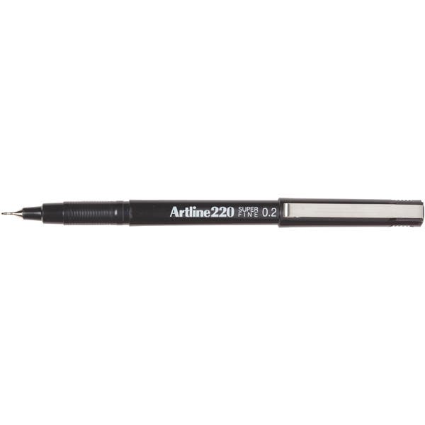 Artline 220 Fineliner Pen 0.2mm Box 12 Black 925004001 122001